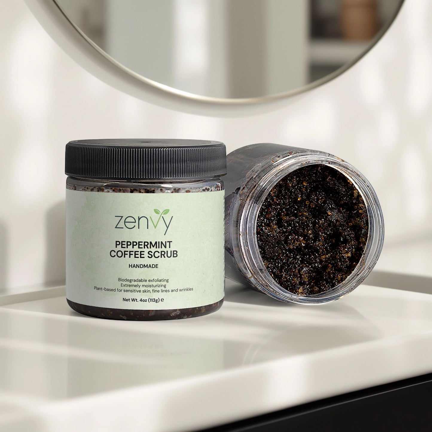 Zenvy Peppermint Coffee Scrub