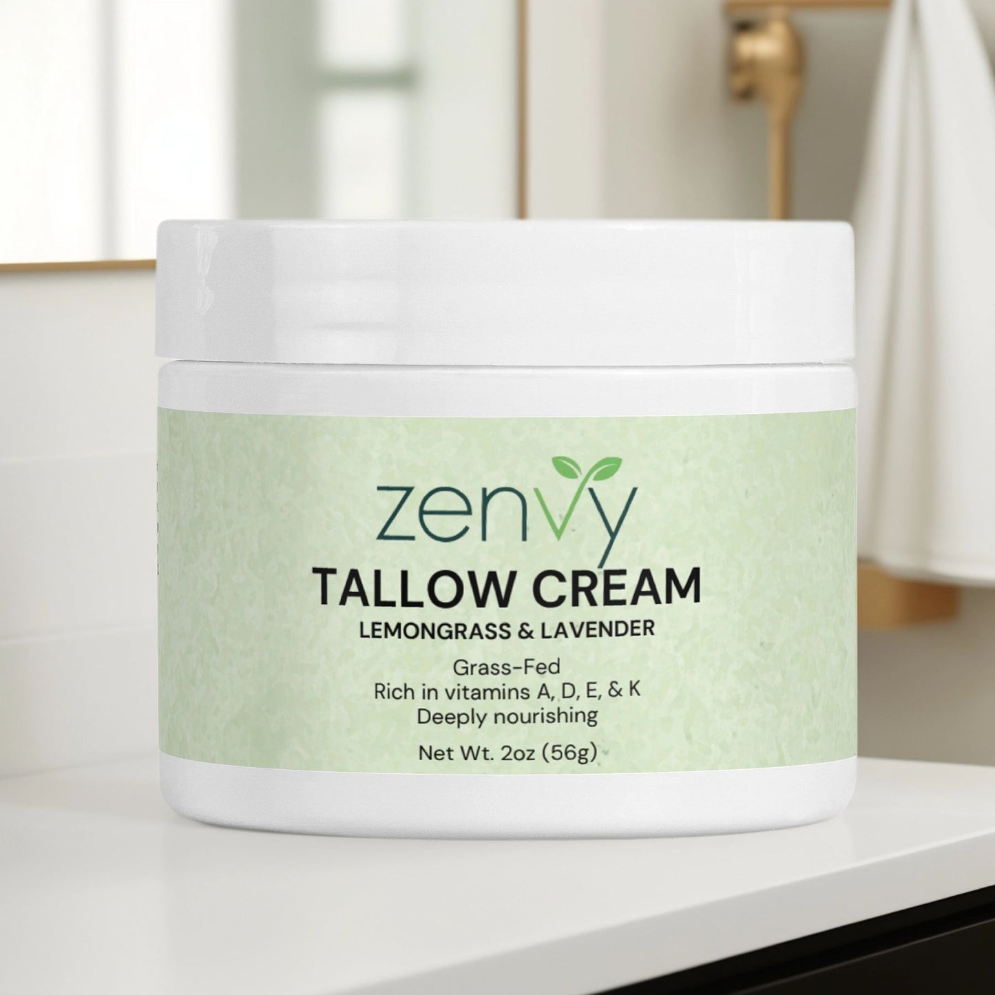 Zenvy Tallow Cream Lemongrass & Lavender